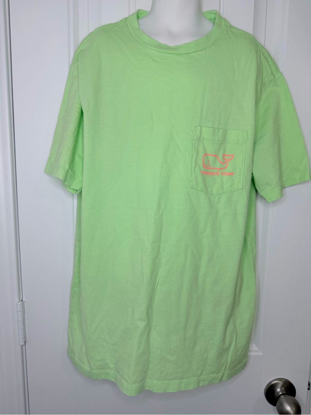 Vineyard Vines Soft Cotton Bright Green Pocket T Shirt XS